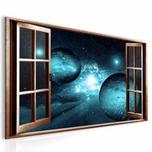 Obraz okno safírová galaxie