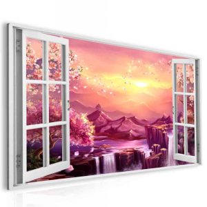 Obraz okno sakury