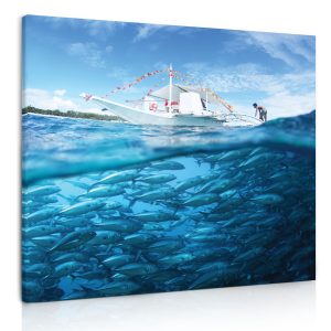 Obraz Hejno ryb 90x90 cm
