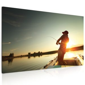 Obraz rybaření na jezeru