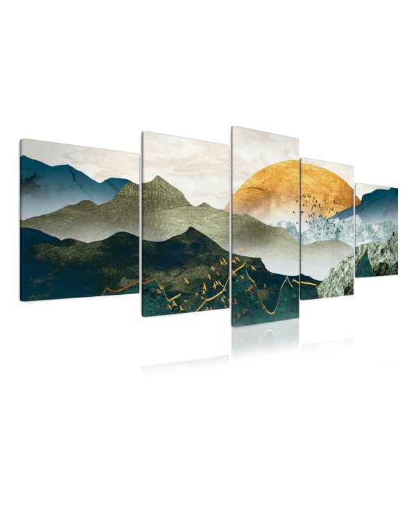 Vícedílný obraz Slunce nad horami